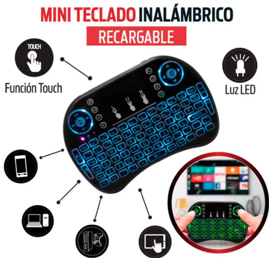 Mini Teclado Para Smart Tv RGB Inalambrico