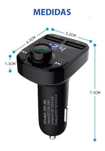 Transmisor FM para carro bluetooth X8